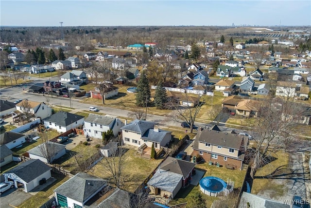 bird's eye view featuring a residential view