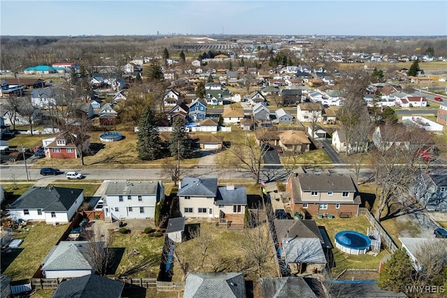 bird's eye view featuring a residential view