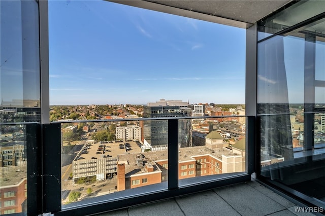 balcony with a city view
