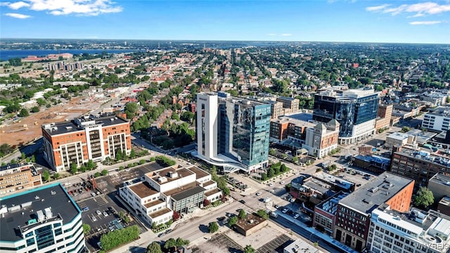 aerial view with a view of city