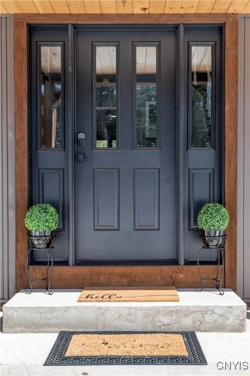 view of doorway to property