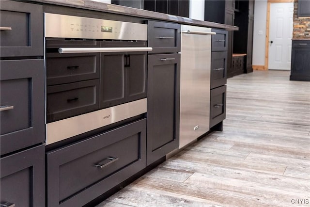 kitchen featuring light wood finished floors