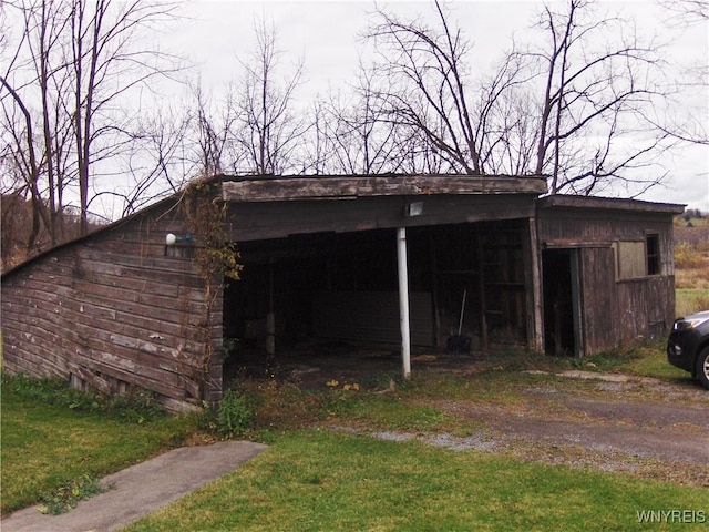 view of pole building with a detached carport