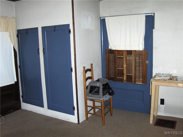 miscellaneous room featuring carpet floors