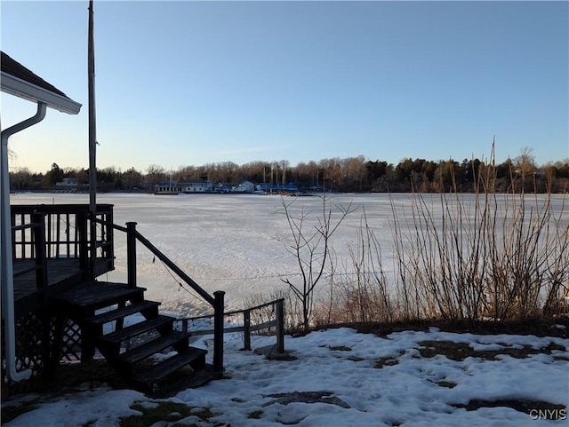 view of dock area