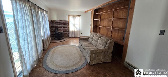 1620 Haskell Rd, Portville, NY 14760 - living area featuring a wood stove