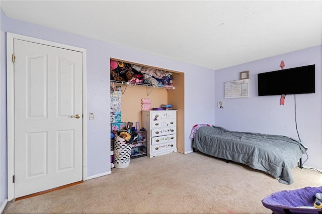 bedroom featuring carpet flooring