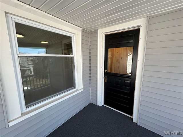 view of doorway to property