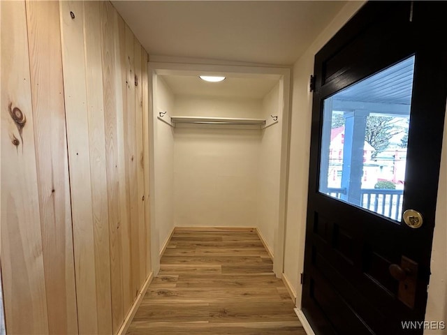 interior space featuring wood finished floors