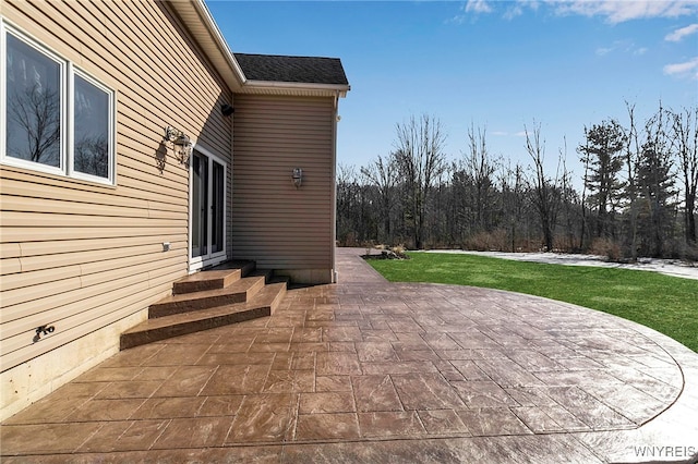 view of patio / terrace with entry steps