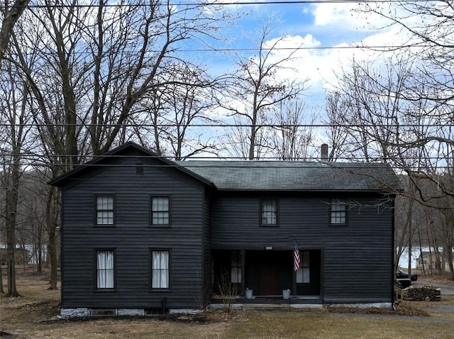 traditional home with a chimney