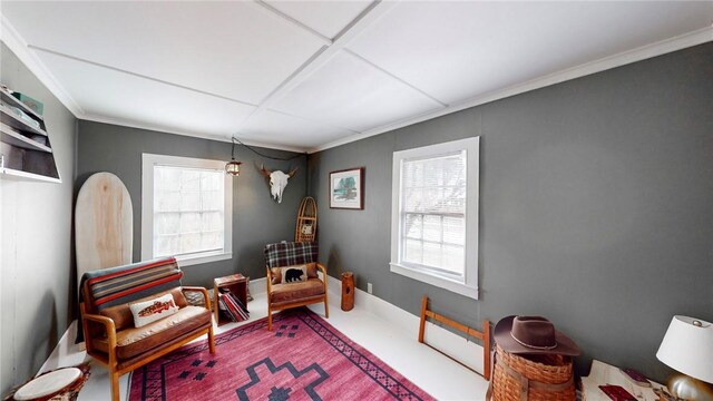 14838 W Lake Rd, Pulteney, NY 14418 - sitting room featuring healthy amount of natural light and ornamental molding