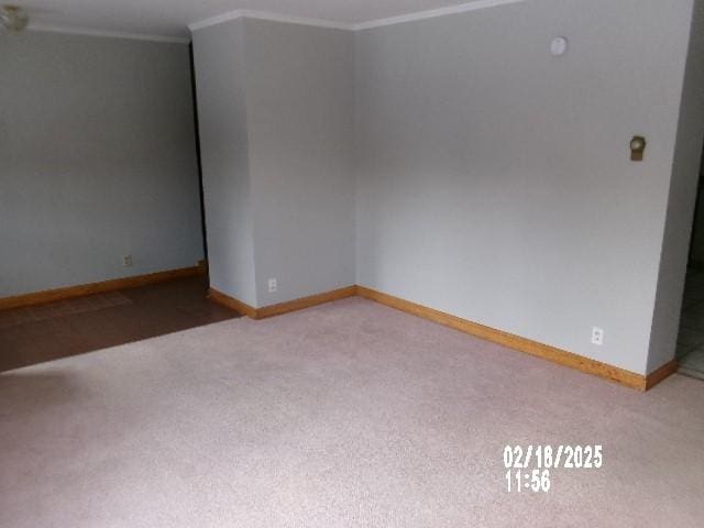 153 Holden Rd, Southport, NY 14871 - carpeted empty room featuring baseboards and ornamental molding