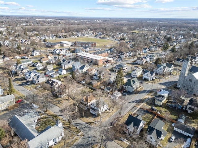 aerial view with a residential view