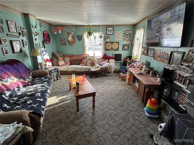 view of carpeted living room