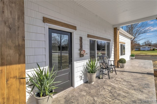 view of doorway to property