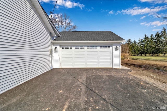 garage with driveway