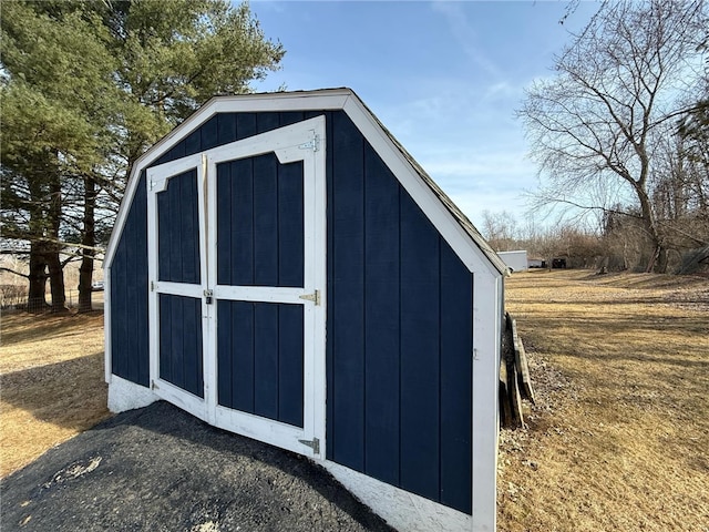 view of shed