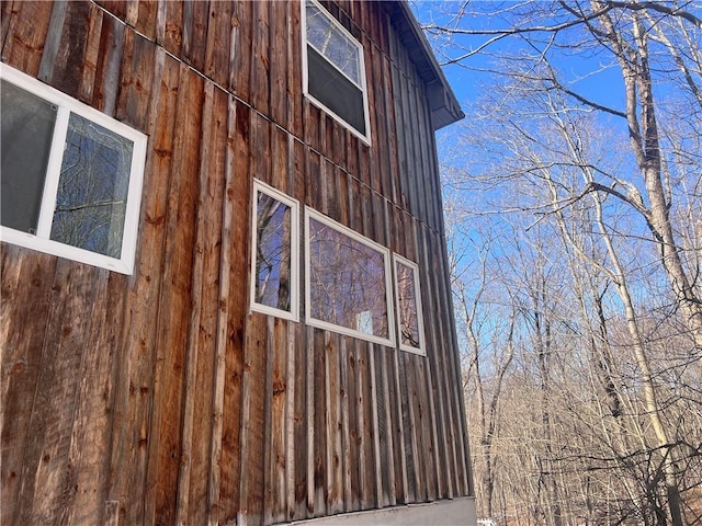 view of property exterior featuring board and batten siding