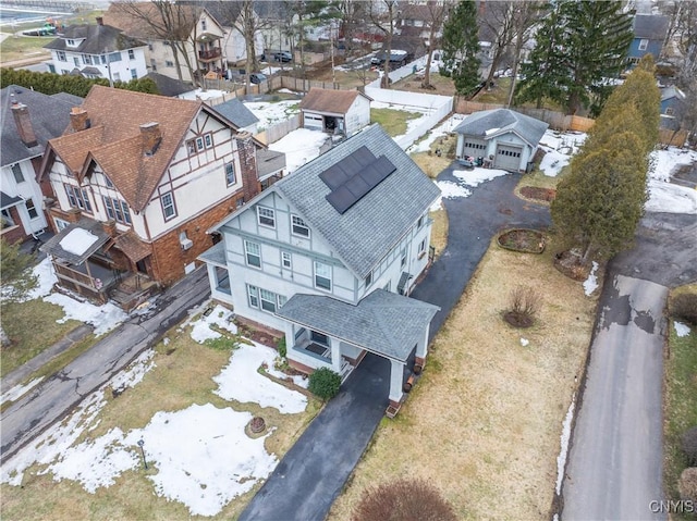 bird's eye view with a residential view