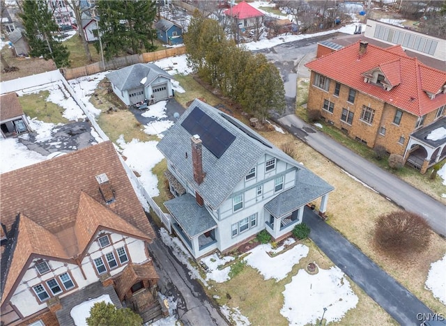 aerial view featuring a residential view