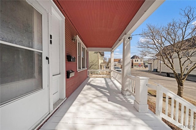 view of patio with a porch