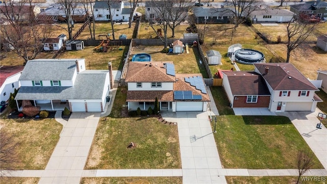 bird's eye view featuring a residential view