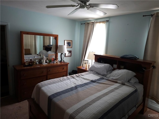 bedroom featuring a ceiling fan