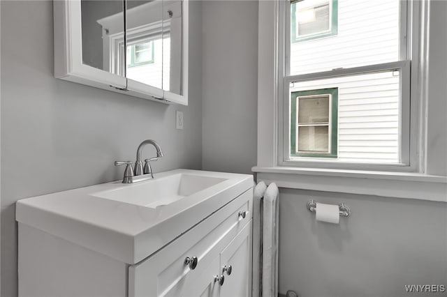 bathroom featuring vanity and a wealth of natural light