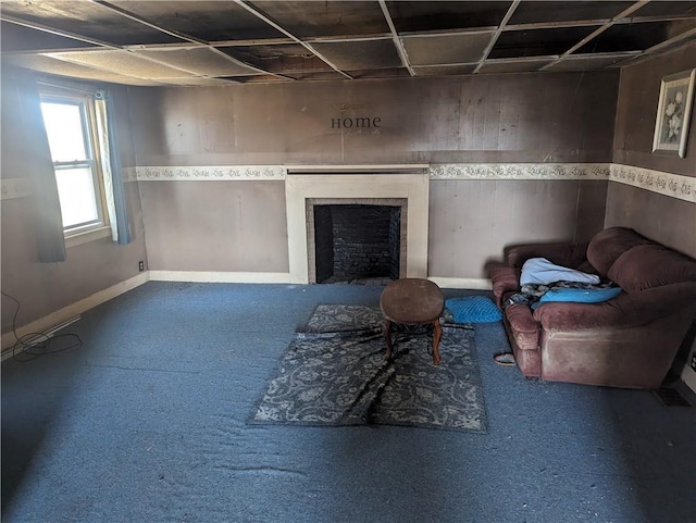 living room with baseboards