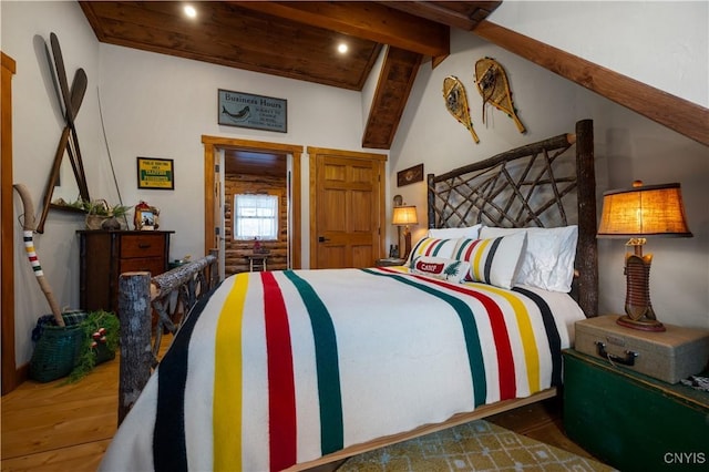 1392 Big Moose Rd, Webb, NY 13331 - bedroom with wood finished floors and recessed lighting