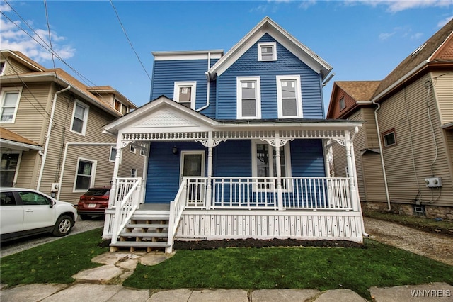 view of front of home with a porch