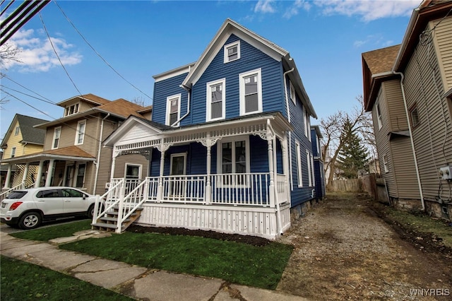 view of front facade with covered porch