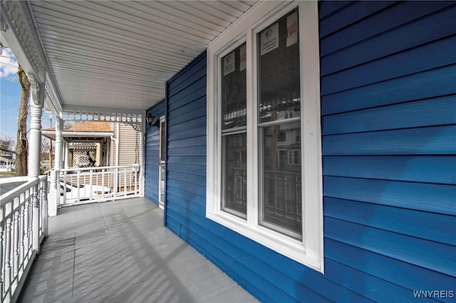 balcony with covered porch