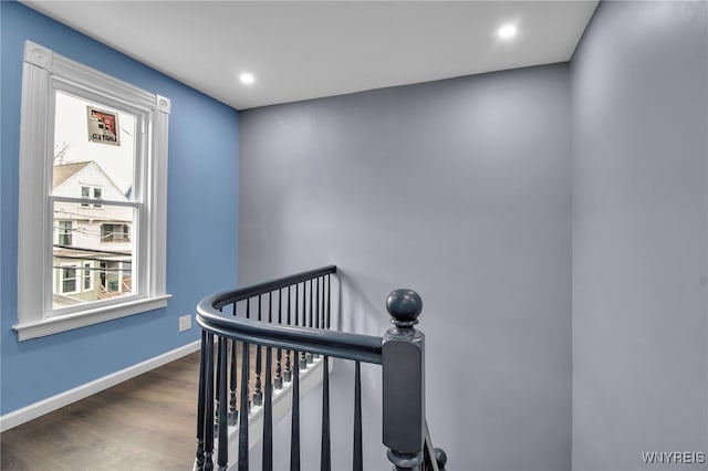 bedroom featuring recessed lighting, baseboards, and wood finished floors