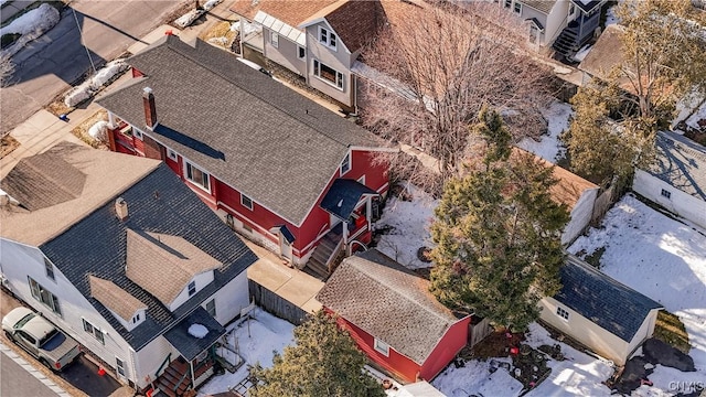 1644 Saint Agnes Ave, Utica, NY 13501 - snowy aerial view with a residential view