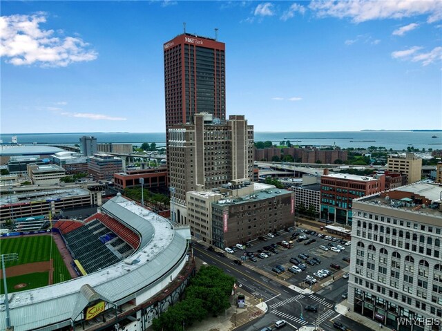 property's view of city with a water view