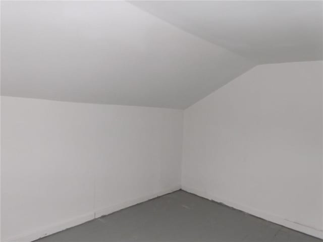 additional living space with lofted ceiling