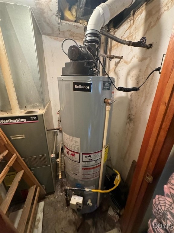 163 E 9th St, Oswego-City, NY 13126 - utilities featuring heating unit and water heater