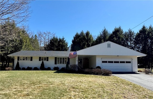 4 Ravine Park N, Oneonta-City, NY 13820 - ranch-style home with a garage, driveway, and a front lawn