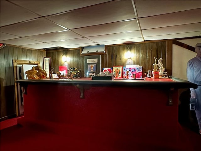 4 Ravine Park N, Oneonta-City, NY 13820 - bar featuring wooden walls and a paneled ceiling