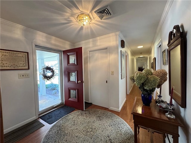 4 Ravine Park N, Oneonta-City, NY 13820 - foyer entrance with wood finished floors and crown molding