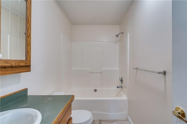 36194 State Route 180, Orleans, NY 13656 - full bath with vanity, toilet, and shower / bathtub combination