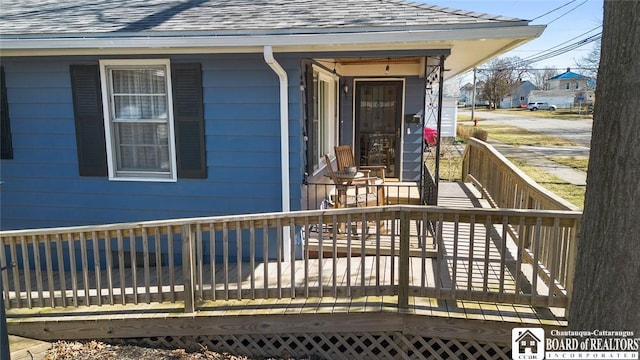 92 E Pine St, Dunkirk-City, NY 14048 - deck featuring a porch
