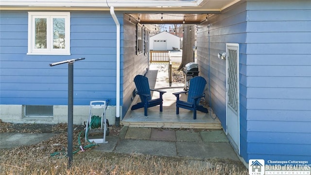 92 E Pine St, Dunkirk-City, NY 14048 - exterior space with a deck