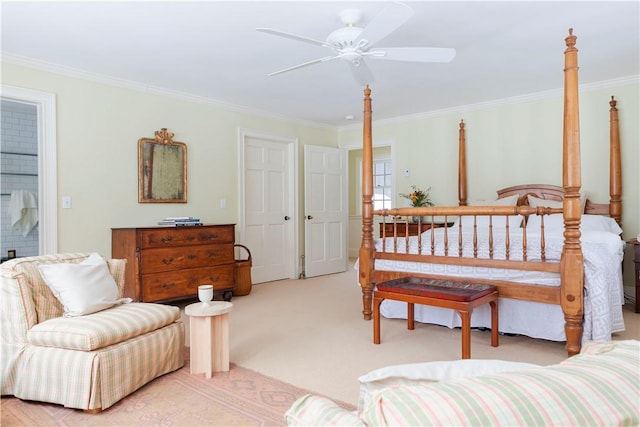 196 Wellington Ln, Springfield, NY 13326 - bedroom with light colored carpet and ornamental molding