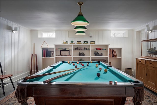 196 Wellington Ln, Springfield, NY 13326 - playroom featuring billiards, plenty of natural light, and ornamental molding
