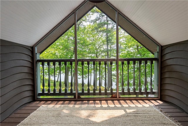 196 Wellington Ln, Springfield, NY 13326 - unfurnished sunroom featuring a water view and plenty of natural light