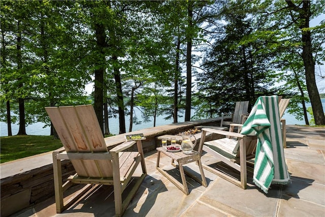 196 Wellington Ln, Springfield, NY 13326 - view of patio featuring a water view