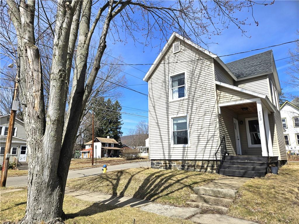 123 Sterling St, Corning-City, NY 14830 - exterior space with roof with shingles